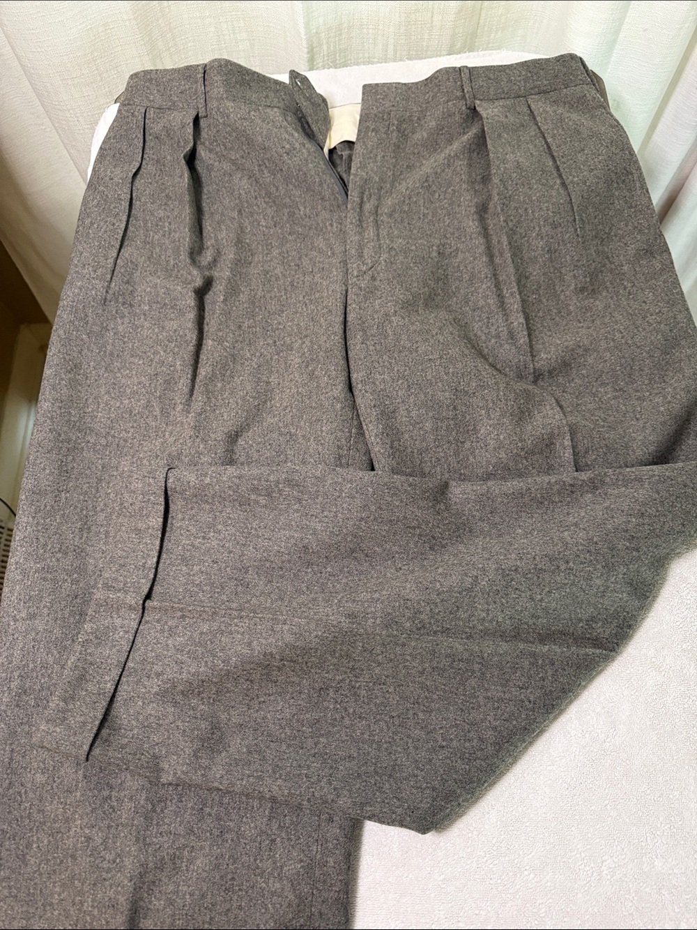 Ralph Lauren Classic Pleated Gray Dress Pants